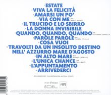 Nummerierte Liste von Songtiteln in blauer Schrift, produziert von Till Brönner und Nicola Conte.