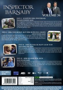 Inspector Barnaby Volume 36. Vier Episoden: "Schätze der Finsternis", "Der Tod rollt auf dem Bowling Green", "Der Kuckuck ruft zum Tod", "Eine Klasse für sich".