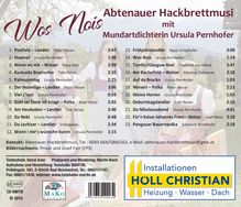 Abtenauer Hackbrettmusi &amp; Ursula Pernhofer: Wos Nois, CD