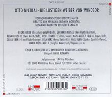 Otto Nicolai (1810-1849): Die Lustigen Weiber von Windsor, 2 CDs