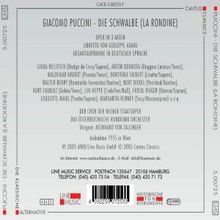 Giacomo Puccini (1858-1924): La Rondine (in dt.Spr.), 2 CDs