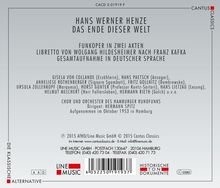 Hans Werner Henze (1926-2012): Das Ende dieser Welt, 2 CDs