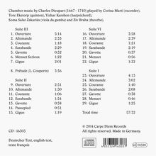 Charles Francois Dieupart (1667-1740): Suiten Nr.1-4 für Blockflöte &amp; Bc, CD