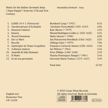 Maximilian Ehrhardt - Diminutions (Musik für die italienische "Arpa doppia" des 17. &amp; 21. Jahrhunderts), CD