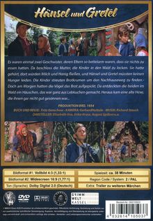 Hänsel und Gretel (1954), DVD