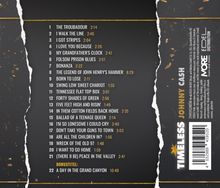 Titelliste für "Timeless Johnny Cash": 22 Songs inklusive "I Walk the Line" und "Folsom Prison Blues".