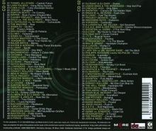 CD 01 und CD 02 sind jeweils mit einer Liste von Musiktiteln und Künstlernamen beschrieben. Insgesamt 40 Titel.