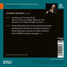 Symphonieorchester des Bayerischen Rundfunks, Herbert Blomstedt. Titel: JOHANNES BRAHMS 1833-1897. BRSO Logo oben rechts.