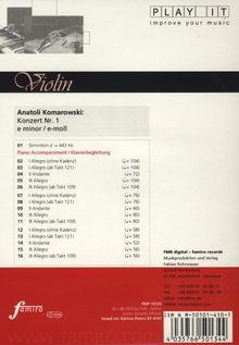 Play-it Studio-CD Violine: Anatoli Komarowski, CD