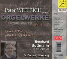 Peter Wittrich (geb. 1959): Orgelkonzerte Nr.3 "Pax" &amp; Nr.4 "Apostelbilder", CD