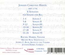 Johann Christian Hertel (1697-1754): Sonaten für Violine &amp; Bc Nr.1 - 6, CD