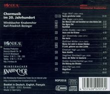Windsbacher Knabenchor - Chormusik im 20.Jahrhundert, CD