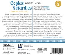 Alberto Hemsi (1898-1975): Liederzyklus "Coplas Sefardies" Vol.2, CD