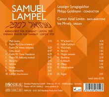 Samuel Lampel (1884-1942): Abendgebet für Schabbat (Leipzig 1928), CD