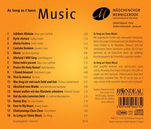 Mädchenchor Weringerode - As long as I have Music, CD