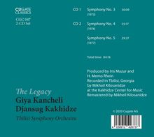 Giya Kancheli (1935-2019): Symphonien Nr.3-5, 2 CDs