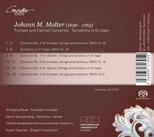 Johann Melchior Molter (1696-1765): Trompetenkonzerte Nr.1-3 MWV IV Nr.12-14, Super Audio CD