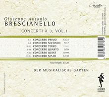 Giuseppe Antonio Brescianello (1690-1758): Concerti a 3 Vol. 1, CD