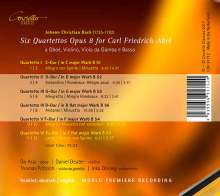 Johann Christian Bach (1735-1782): Quartette op.8 Nr.1-6 für Oboe, Violine, Viola da gamba, Cello (für Carl Friedrich Abel), CD