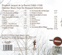 Elisabeth-Claude Jacquet de la Guerre (1665-1729): Kammermusik aus der Brossard Collection, CD