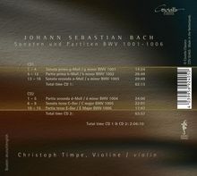 Johann Sebastian Bach (1685-1750): Sonaten &amp; Partiten für Violine BWV 1001-1006, 2 CDs