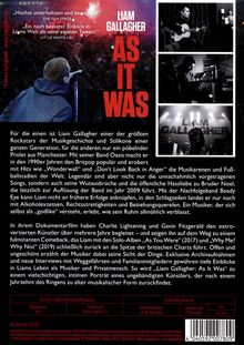 Liam Gallagher: As it was (OmU), DVD