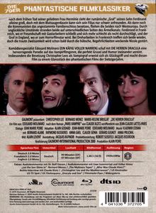 Text im oberen Bereich: "PHANTASTISCHE FILMKLASSIKER". Beschreibung eines Films mit vampirischem Thema. Unten ein Bild mit vier Menschen.