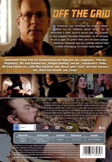 "OFF THE GRID - AUßER KONTROLLE. Die revolutionär neue Technologie des Wissenschaftlers Guy soll militärisch genutzt werden."