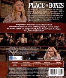 "PLACE OF BONES: 1876 wird Bankräuber Calhoun von Boss John gejagt. Blutrünstiger Rache-Western mit Heather Graham."