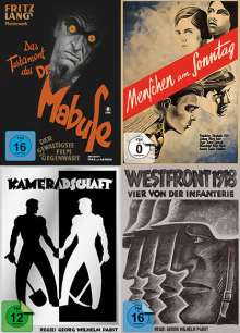 Westfront 1918 / Kameradschaft / Menschen am Sonntag / Das Testament des Dr. Mabuse (Blu-ray &amp; DVD im Mediabook), 4 Blu-ray Discs und 4 DVDs