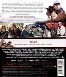 Texte im Bild:
- Patrick Swayze, Charlie Sheen, Lea Thompson, Jennifer Grey
- Bonus: Originalkinotrailer, Deutscher Kinotrailer, US-Teaser
- Red Dawn

Oben: Szene mit Soldaten, unten Filmstills.