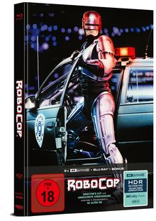 RoboCop (1987) (Director's Cut) (Ultra HD Blu-ray &amp; Blu-ray im Mediabook), 2 Ultra HD Blu-rays und 2 Blu-ray Discs