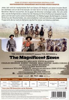 "John Sturges’ Meisterwerk erstmals mit restaurierter originaler deutscher Monotonspur" steht oben. Darunter Western-Szenen.