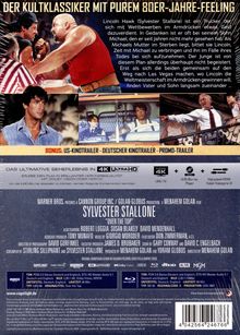 "Der Kultklassiker mit purem 80er-Jahre-Feeling. Bonus: US-Kinotrailer, deutscher Kinotrailer, Promo-Trailer." 

Bilder zeigen einen Armdrück-Wettbewerb, Sylvester Stallone und Szenen aus "Over the Top".
