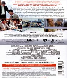 "Für Barry Levinsons einfühlsames Porträt eines hochfunktionalen Autisten gab es 1989 insgesamt vier Oscars." 

Drei Filmstills zeigen Szenen aus dem Film: zwei Männer im Auto, in einem Casino und beim Kartenspielen.