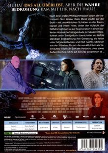 „Sie hat das All überlebt, aber die wahre Bedrohung kam mit ihr nach Hause.“ Darunter Bilder von vier Personen.