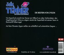 "Jan Tenner, der neue Superheld 36: Die Bestien von Zygon" steht oben. Text beschreibt eine Rettungsmission. Logo unten: Kiddinx.