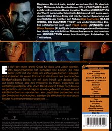 Text oben: Informationen über den Film *MISDIRECTION*, Regisseur Kevin Lewis. Text unten: Handlung um einen Einbruch. Rechts: Technische Daten, u. a. Laufzeit ca. 91 min.