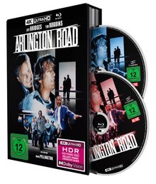 "ARLINGTON ROAD" oben, Darsteller: Jeff Bridges, Tim Robbins. DVD-Hülle in 4K Ultra HD mit Filmszenen und FSK 12 Logo.