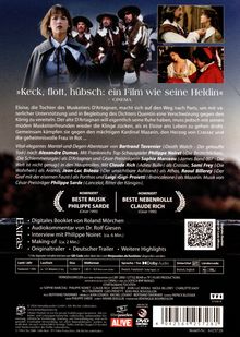 "Keck, flott, hübsch: ein Film wie seine Heldin." Bilder zeigen eine Frau und Musketiere. Nominierungen für Musik und Nebenrolle.