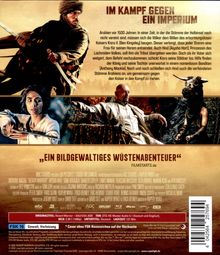 Titel: "Im Kampf gegen ein Imperium". Szenen aus einem historischen Wüstenabenteuer. Arabische Krieger mit Schwertern.
