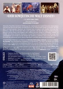 "Der sowjetische Walt Disney" steht über Bildern von Filmszenen. Darunter eine Beschreibung des Films über das Nationalepos Kalevala.