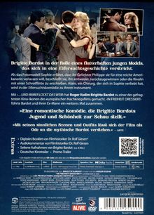 Brigitte Bardot als Model verstrickt in Eifersucht. Szenen: Tanz, Umarmung, Bar. Extras: Booklet, Audiokommentar, Trailer.