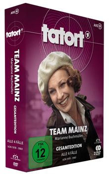 "TEAM MAINZ", "GESAMTEDITION", "ALLE 4 FÄLLE VON 1978–1980". Frau lächelt, trägt einen Hut. FSK 12 Logo.