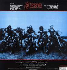 Saxon: Denim And Leather (40th Anniversary) (Limited Edition) (Red W/ Black Splatter Vinyl), LP