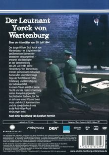 Der Leutnant Yorck von Wartenburg, DVD