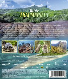 Der Text beschreibt Inseln im Indischen Ozean, ihre Natur und Bedrohungen. Oben steht "Wilde Trauminseln". Es gibt Naturfotos.