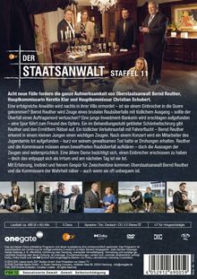 "Der Staatsanwalt" Staffel 11. Acht neue Fälle mit Oberstaatsanwalt Bernd Reuther fordern die Aufmerksamkeit des Teams.