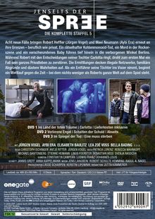 Titel: "Jenseits der Spree". Staffel 5. Krimi-DVDs mit Jürgen Vogel. Texte über Fälle und Ermittlungen. Szenenfotos unten. FSK 12.