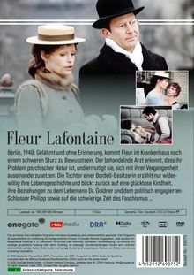 Titel: "Fleur Lafontaine". Berlin 1948: Fleur wird nach Sturz gelähmt, ohne Erinnerung. Arzt ermutigt zur Vergangenheitsbewältigung.